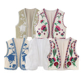 Summer Women's Wear Urban Leisure Vest Embroidered Cardigan 6895028-Outfit