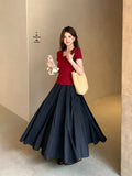 Fongt Xixi 2025 Summer New Temperament Apparent Thin High-Rise Half-Dressed Dress French Dress Dress 85182