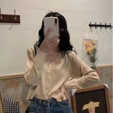 Fongt Coat Long-Sleeved Thin Jacket Autumn 2024 New Korean Version Loose Short With A Small Knit-Outfit