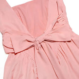 Backless Large Bow Mini Dress-Outfit