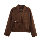 Fongt Women's Explosive Velvet Face Texture Jacket