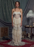 Corset Chiffon Frill Tiered Maxi Dress-Outfit
