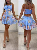 Fongt New Printed Sling Dress Women's Dress