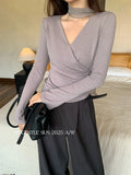 Fongt Xixi 2025 Autumn White Label New Gentle Korean Yarn Knitted Bottom Shirt Lady 100 On Top 89628