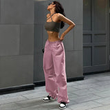 Fongt Rope Girded Casual Workwear Trousers Women Street Fashion Trend Women's Simple Loose