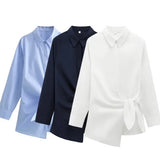 Fongt Women's Explosive Fashion Casual Double Tidal Silk Shirt