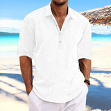 Fongt Men's 2025 Summer New Set-Fashion Teen Fashion Loose Long-Sleeved Home Casual Shirt.