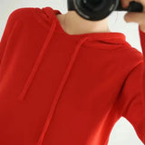 Candy Colors Hooded Sweaters Women's Casual Loose Green Solid Knitted Jumper Oversized Bottoming Pullover Blue Knitwear