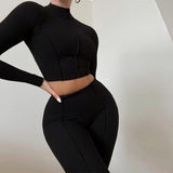 Fongt 2025 Spring Women's New Fashion Set Reverse Design High Waist Solid Color Two Sets
