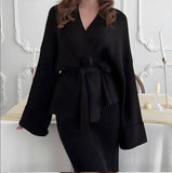 Fongt 2025 New Southeast Asian Women's Knitted Sweater With A Dress Dress Suit