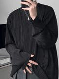 Men's Textured Long Sleeve Tee-Outfit