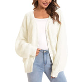Fongt Lady New Autumn Winter Sweater Single Breasted Loose Cardigan Women's