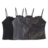 New Spring Style Satin Lace Splice Halter Top 3067132-Outfit
