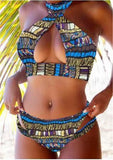 High Neck Micro Bikini 2022 Mujer Women Floral Print Push Up High Waist Swimsuit Beach Bthing Suit Micro Swimwear