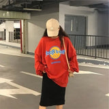 hoodie Women Sweatshirts Long Sleeve Hoodies Casual Letter print Loose Pullovers Harajuku Sweatshirt Female
