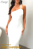 Sexy Black Maxi Dress One Shoulder Sleeveless Pleated Long Summer Dress Elegant Party Evening Porm Dresses for