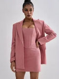 Fongt Women's Fashion Casual Suit Temperament Elegant Women's Blazer Trousers Three Pieces