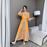 Floral Long-Sleeved Dress-Outfit