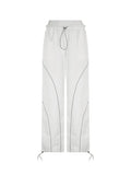 Hip Hop Pintuck Detail Baggy Parachute