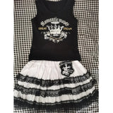 Kawaii Black White Lace Skirt for Women 2024 Fashion New High Waist Cake Skirts Y2k Grunge Shorts Faldas Mujer-Outfit