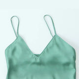 New Silk Satin Texture Flute Sexual Dew Back Halter Skirt 2174331-Outfit