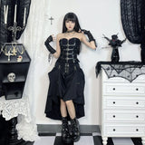 Summer 2024 New Hip Skirt Dark Style Sexy Slim Two Women In A Big A Half Skirt-Outfit