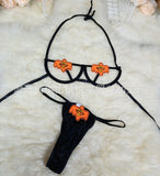 Halloween Strip Steel To Pumpkin Demon Strap Bikini Role-Playing Lingerie