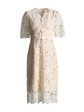 French First Love Dress 2025 Spring New Shenzhen Nanyin High-End Feeling Solid Color V-Neck Holiday Dress Dress Dress