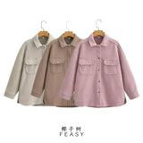 Fongt Explosion Women's Fashion Blouse Solid Color Hair Coat