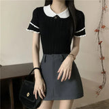 And Sexy T-Shirt Girl Summer New Pure Sweet Hottie Short-Sleeved Temperament Flying Short-Sleeved