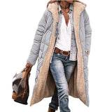 Fongt Solid Hooded Cotton Suit Long Sleeve Double-Sided Winter Warm Shirt Coat Cotton Coat
