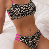Fongt New Sexy Leopard Print Split Two-Piece Sexy Bikini