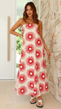 Fongt Women's Dress Print Bra Boobs Long Dress Sexy Fashion Holiday 8025