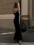 Fongt Sleeveless Single-Broced Knit Dress Tight Mid-Dressed Open-Shirt Sexy Summer Dress