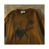 Spider Print Oversized Short Sleeve Tee-Outfit