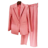 Fongt New Star Temperament Loose-Cut Hot Diamond Suit Trousers Set Two Sets