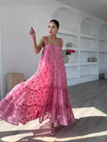 Fashion Three-Dimensional Flowers Swing Cake Dress 2025 Spring And Summer