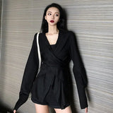 Casual Solid Shirts For Women Lapel Long Sleeve Korean Straight Ruched Slim Blouses Females 2021 Spring Fashion