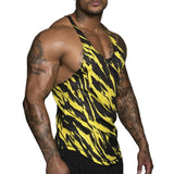 Men Bodybuilding Camo Sleeveless Single Tank Top Muscle Stringer Athletic Fitness Vest Tops Summer