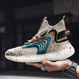Fashion Classic Men Sneakers Spring Breathable Running Shoes for Men Graffiti Sport Shoes High-top Mesh Walking Jogging