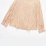 New Street Style Casual Loose Single-Breasted Striped Shirt 9878098-Outfit
