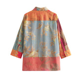 Spring Printed Loose Shirt 2981045 Printed Half Skirt 2980045-Outfit