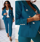 Fongt New Women's Pure Color Bred Suit Independent Fashion Leisure Pocket