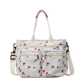 Printed Cherry Large Capacity Shoulder Bag-Outfit