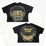 T-Shirt Hip-Hop Fun Cartoon Pattern Printing Oversized T-Shirt Original Gothic Cotton Short Sleeves-Outfit