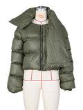 Women Cotton-padded Coat Scarf Collar Zipper Full Sleeves Panelled Thick Warm Parka Jackets Winter 2023 New-Outfit