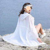 Female 2024 New Coat Long Ultraviolet Breathable Korean Large Size Sun Clothing Summer Thin-Outfit