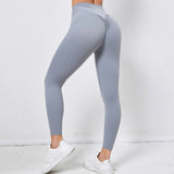 Fongt Fitness Pants Women No Embarrassment Line Yoga Pants High Waist Hip Pants Elastic Tight Sports Yoga Pants-Outfit