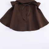 Fongt Fashion Round Tie With Belt Knitted Coat