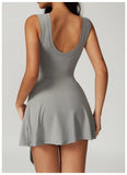 Tank Wrap Skort Tennis Dress-Outfit
